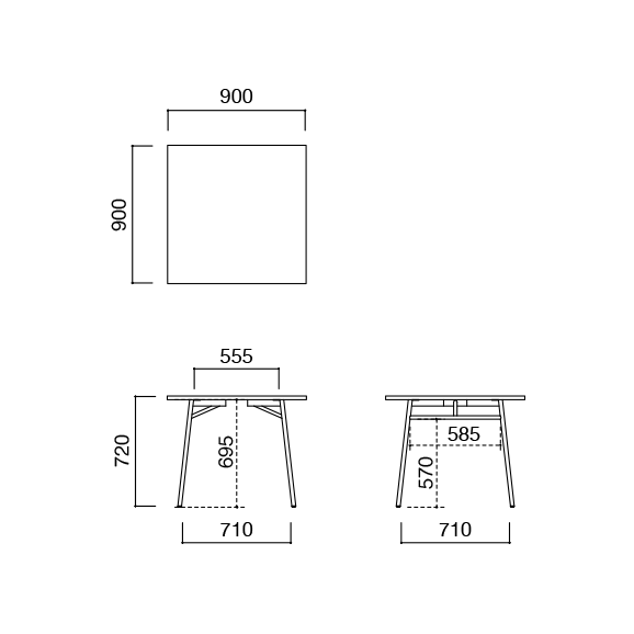 ☆【在庫限り】 MATIN DINING TABLE 900 OAK｜これまでに販売した商品