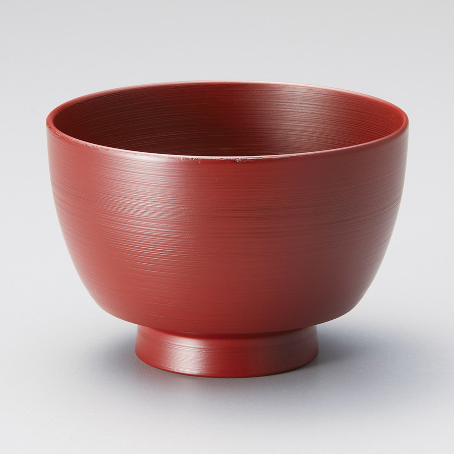 汁椀 駒型 刷毛錆 黒/赤/緑/洗朱(あらいしゅ) 漆塗り 12-02202/02203