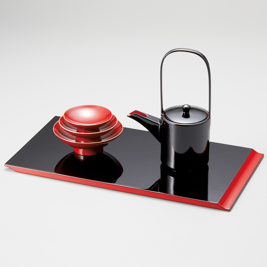 屠蘇器 匠 黒朱 木製 漆塗り 12-15204 漆器の井助