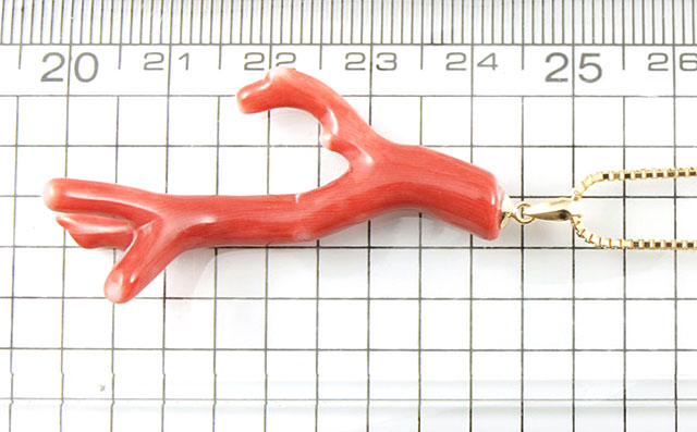 モモ珊瑚 ( 桃サンゴ / 枝珊瑚 / コーラル ) K18YG(18金イエロー