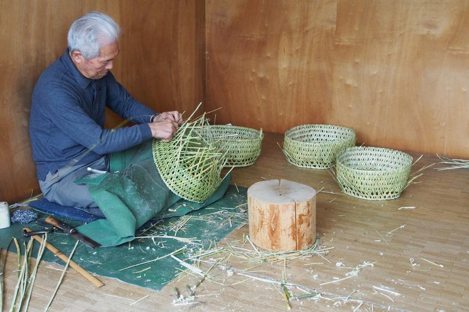 根曲がり竹丸椀かご - ウェブショップ - jokogumo - よこぐも