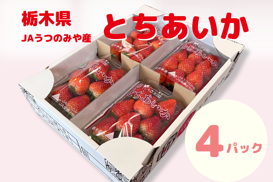 苺 とちあいか （260g×4パック） 栃木県 JAうつのみや産: とちぎ新鮮