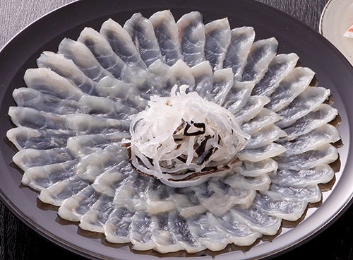 トラフグ薄造り大皿セット｜ふぐ刺 てっさ ギフトにおすすめ: 鮮魚専門