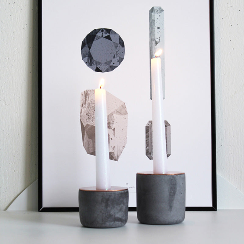 在庫限り 50%OFF】MENU キャンドルホルダーチャンク マーブル Lサイズ