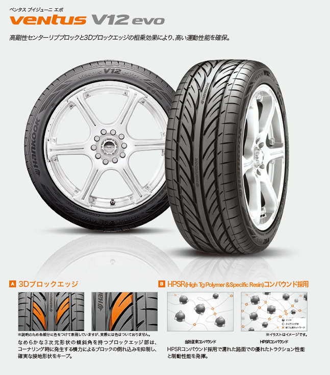 ハンコック ベンタス V12 evo 215/40R17 87Y | キタガタタイヤ