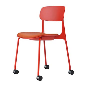 8124GL-FPE5 オカムラ ミーティングチェアena 座パッド付き 4本脚