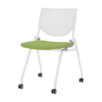 931CGB-F002 オカムラ クリール 4本脚 背メッシュ ホワイトシェル 肘