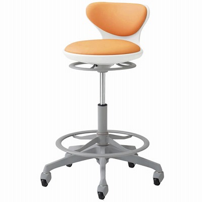 L890EG-PB21 オカムラ WSナーススツール ホワイトシェル ゴム