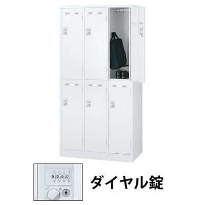 SLDW-4S-D 生興 2列2段 4人用 更衣室ロッカー 外桟あり ダイヤル錠
