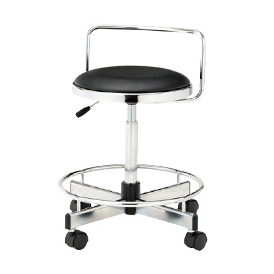 TD-36LN-Z-BK ノーリツイス 作業用チェア レザー張り 座面370Φ 背