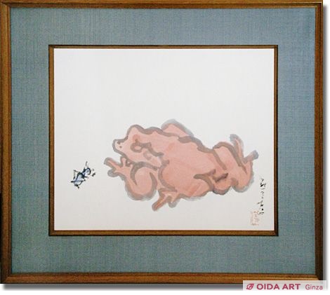 熊谷守一 がまに蟻 | 絵画など美術品の販売と買取 | 東京・銀座 おいだ美術