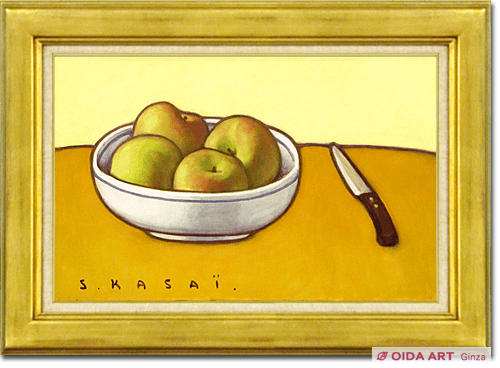 笠井誠一 りんごとナイフ | 絵画など美術品の販売と買取 | 東京・銀座