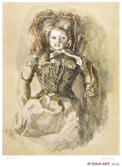 小磯良平 フランス人形 | 絵画など美術品の販売と買取 | 東京・銀座