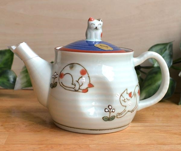 有田焼急須 猫 後手
