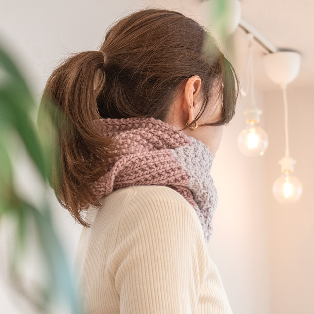 レシピNo.OKH-0033 3色スヌード（FR25-2） オカダヤ(okadaya) 布・生地