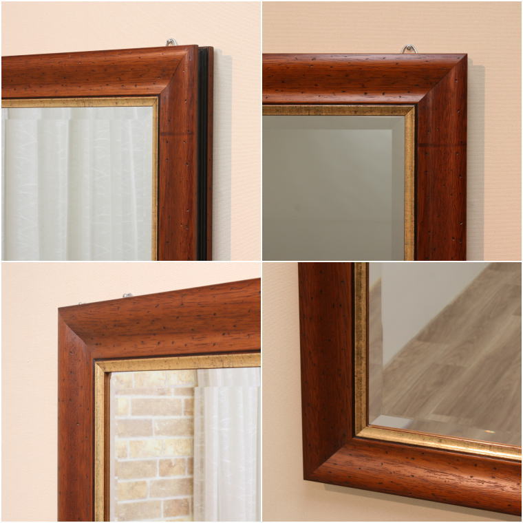 ミラー 鏡 fa1846 ウッディーウォールミラー 壁掛けミラー