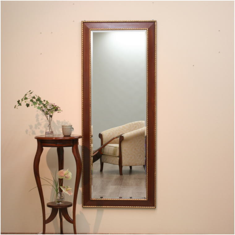 イタリア直輸入 アンティークブラウン仕上げ 姿見サイズ超大型ウォール