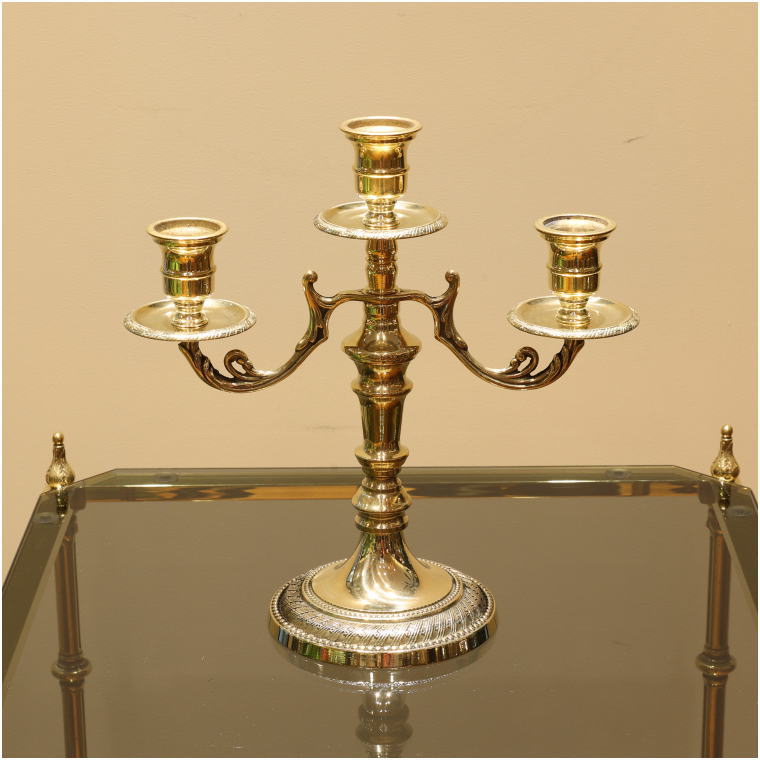 イタリア直輸入 アンティーク小物 真鍮製 キャンドルスタンド st582p