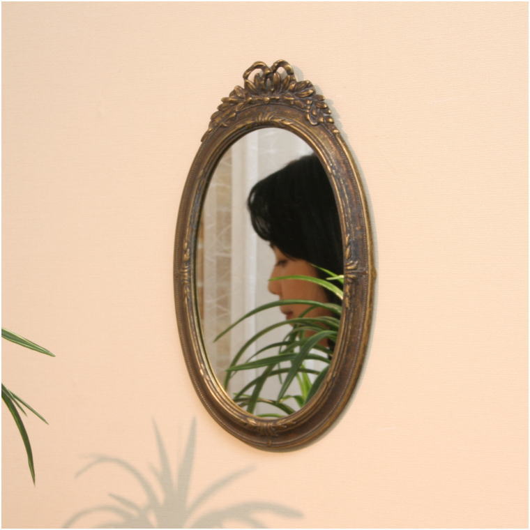 真鍮製ウォールミラー アンティーク仕上げ イタリア製ウォールミラー