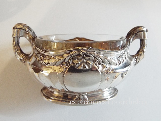 フランス アンティーク シルバー 純銀 サリエール（塩入れ）2個