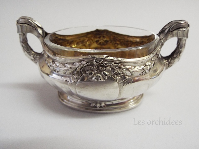 フランス アンティーク シルバー 純銀 サリエール（塩入れ）2個