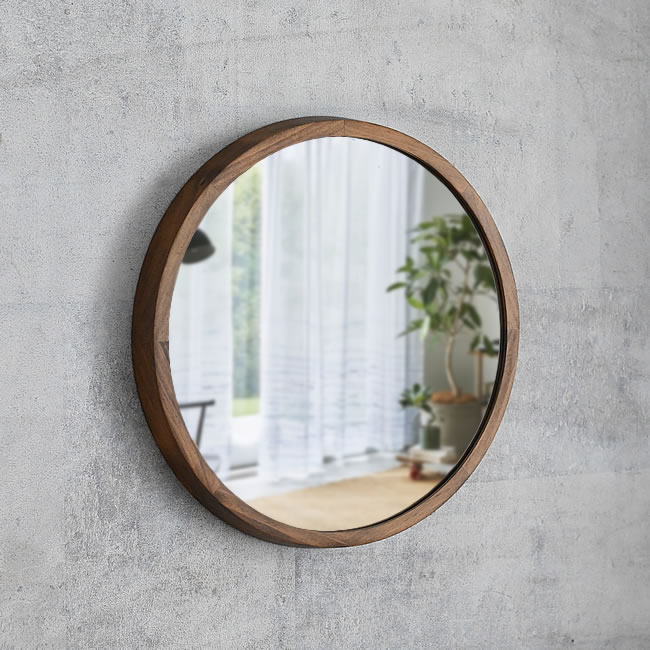 アコースティック ラウンドミラー ブラウン | ゼネラルストア オルネ