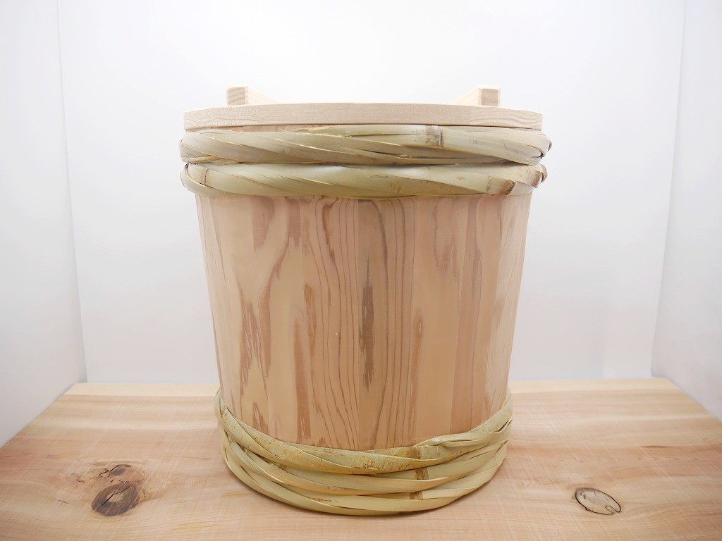 昭和本樽 秋田杉 板目 木桶 No.20 | おたまや 無添加味噌・甘酒・麹販売