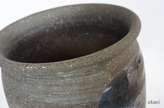 信楽焼大型青流し灰窯変水瓶【水鉢】陶器の販売