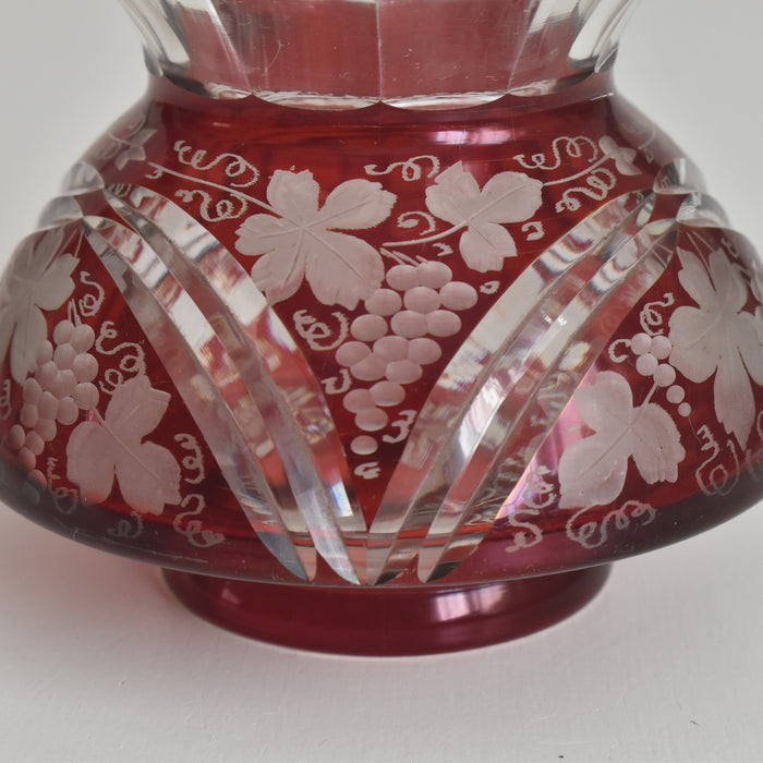 ヴィンテージボヘミアンガラス フラワーベース — Loane Interior