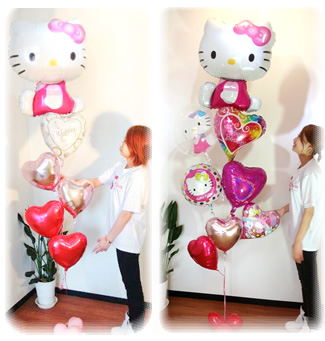 キティちゃんの結婚式用バルーン電報／キティちゃんギフト / ラッピー