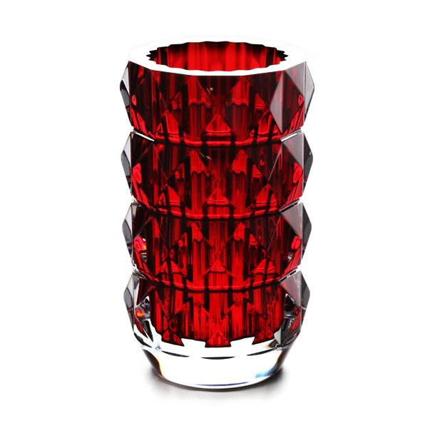 バカラ（Baccarat） ルクソール ベース（花瓶） 23cm レッド 2-813-624