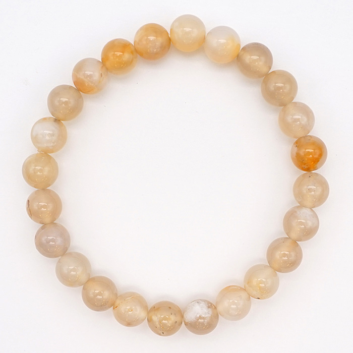 日本製 自社製 山形県 山形瑪瑙 ブレスレット 日本銘石 開花 日本銘石