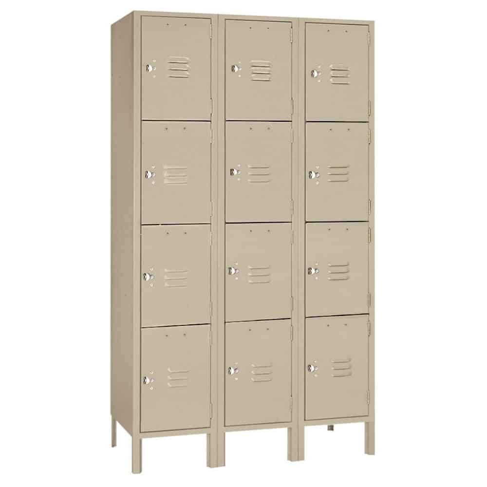 Standard Steel Four Tier Box Locker 3-Wide | Lyon (4T SD 3W)