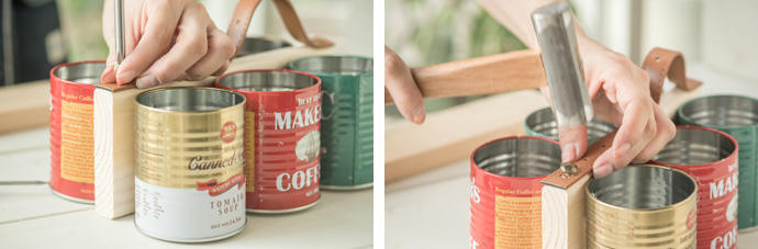 DIYで作るインテリアのススメ 缶＋板＋ベルト編 - MOTTAINAI
