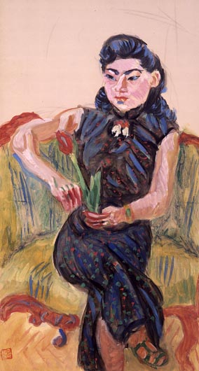 姑娘とチューリップ - 東京国立近代美術館