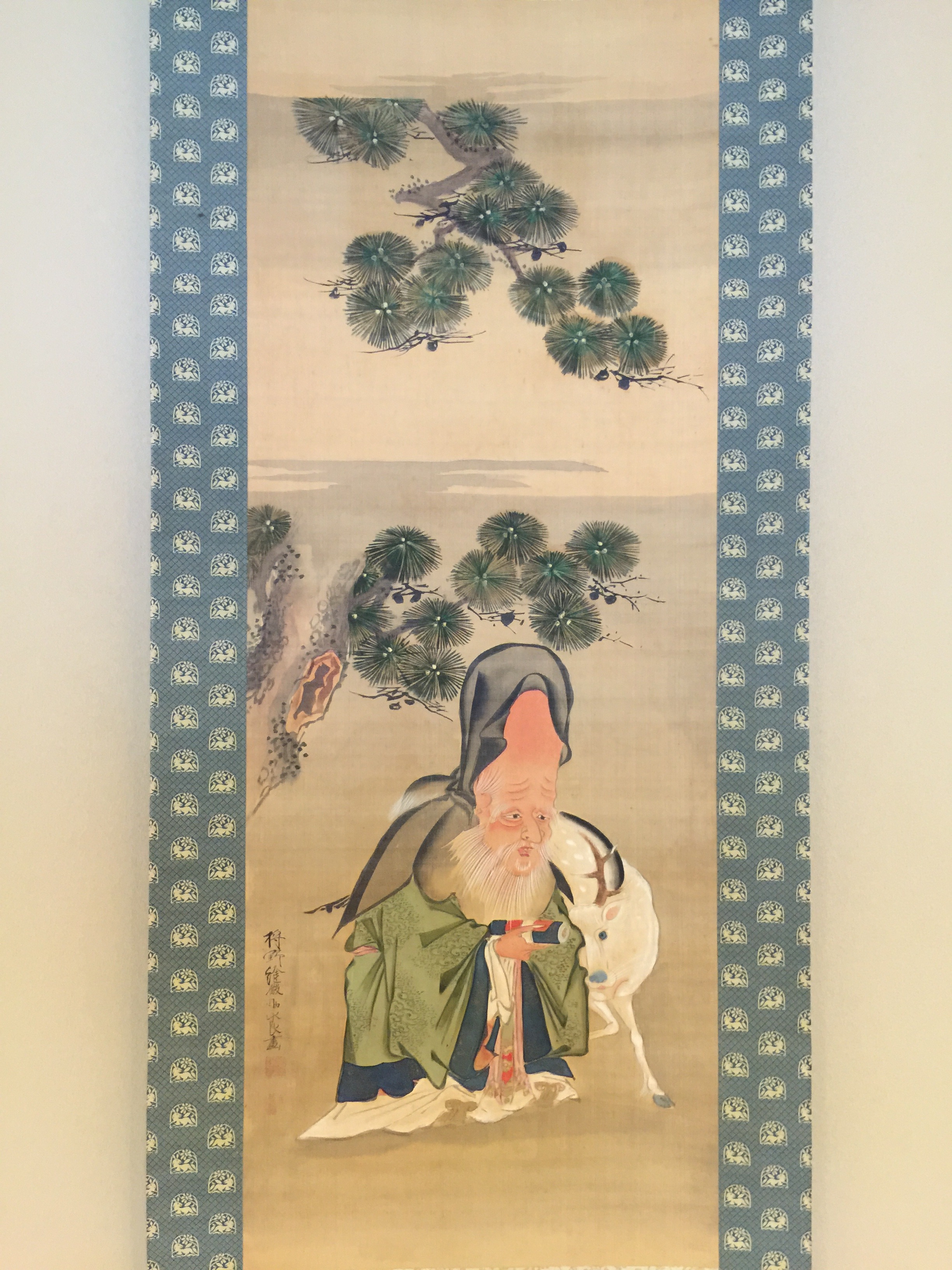 狩野永良 寿老図｜古美術・掛け軸の販売・買取・鑑定-松本松栄堂