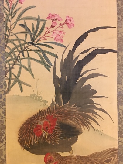 鈴木芙蓉 親子鶏図｜古美術・掛け軸の販売・買取・鑑定-松本松栄堂