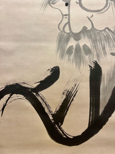 霊源慧桃 大達磨図｜古美術・掛け軸の販売・買取・鑑定-松本松栄堂