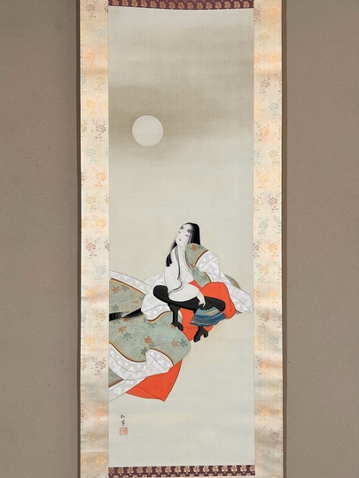 上村松園 月下佳人図｜古美術・掛け軸の販売・買取・鑑定-松本松栄堂