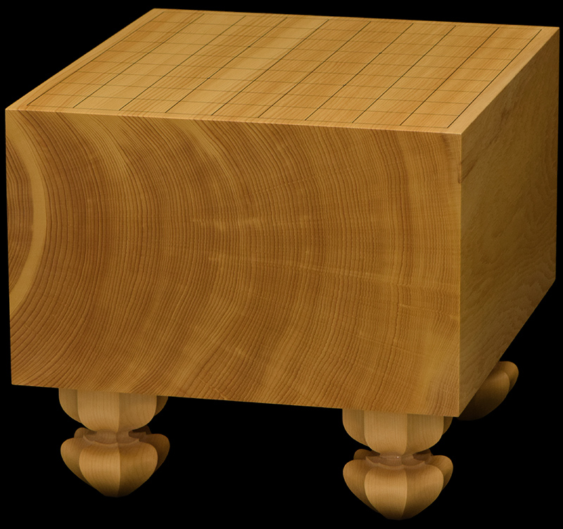 国産本榧足付将棋盤 6寸9分（天地柾） sa60036 | 前川榧碁盤店