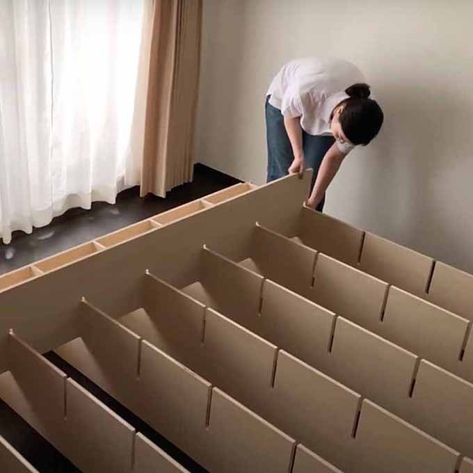 Shelf 壁一面の本棚 奥行350mm 縦7コマ×横4コマ|margherita