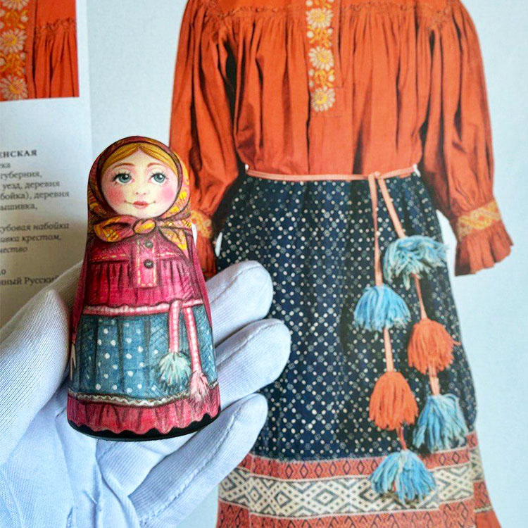 ロシア雑貨店マリンカ / タチアナ・オレニコワ作マトリョーシカtok001-3p