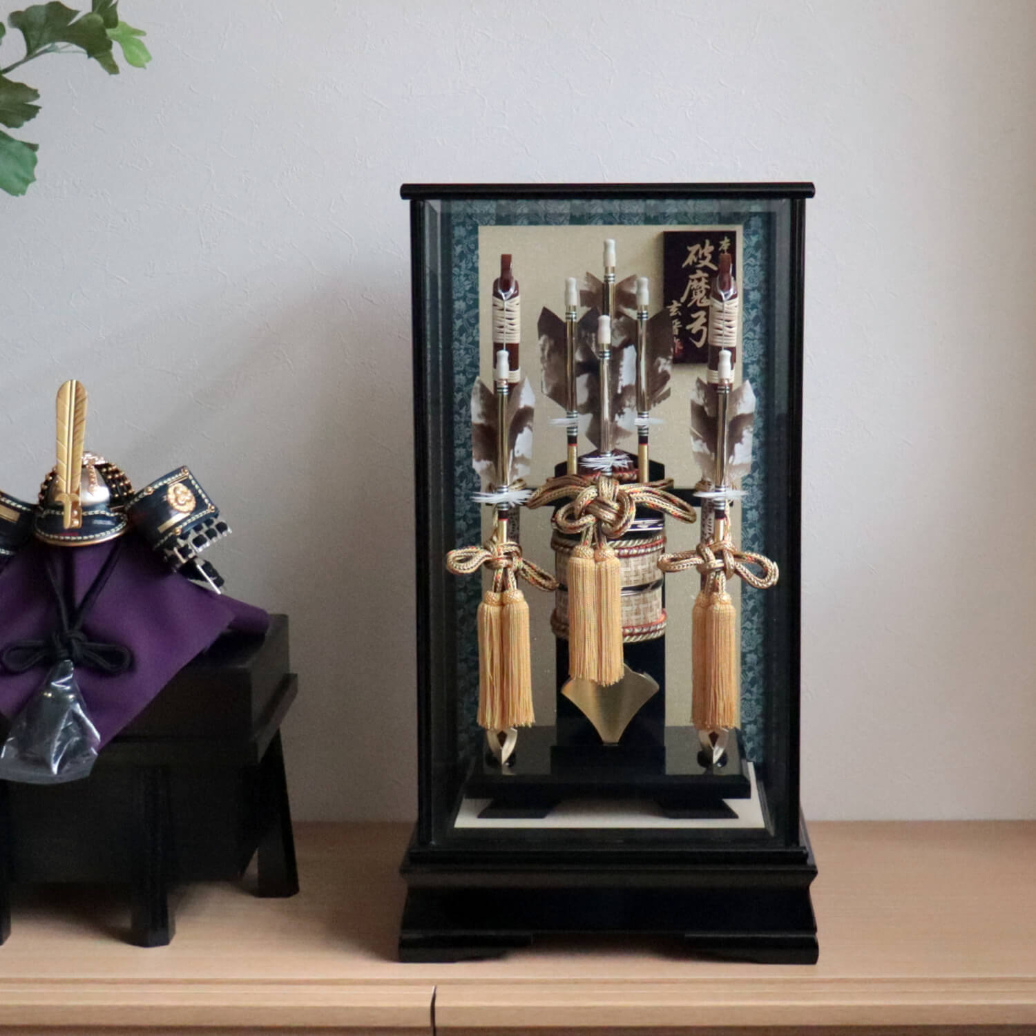 日本最高級矢破魔弓 本鷹羽根 玄晋作 13号 超希少本鷹羽破魔弓 本藤巻