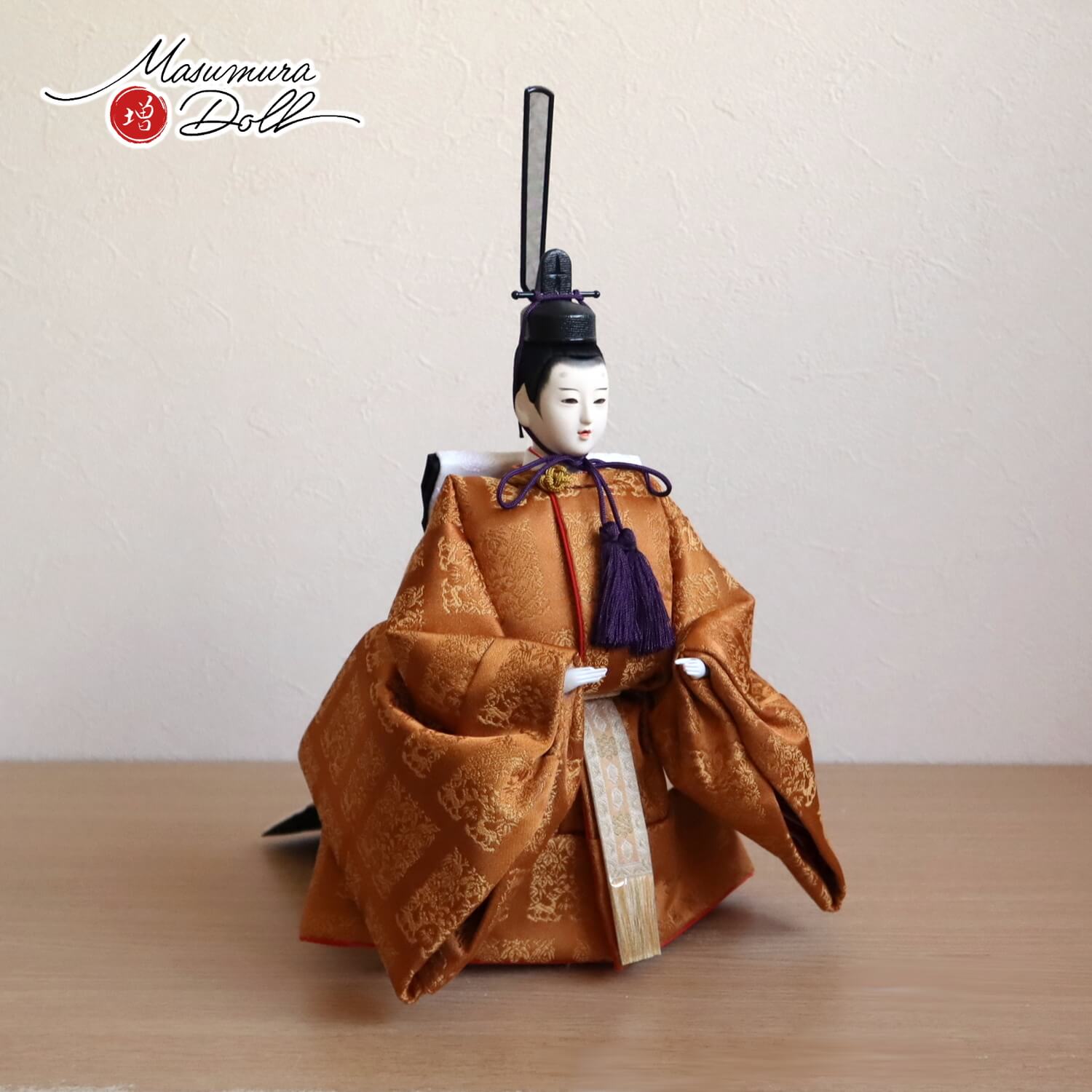 最新作 田村芙紗彦作 黄櫨染 立雛 天皇陛下 御即位儀礼 束帯 8曲箔押本