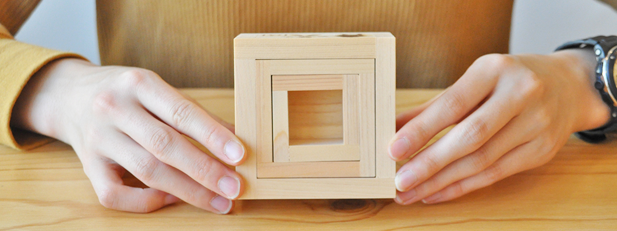 木製マトリョーシカ【三つ組枡】