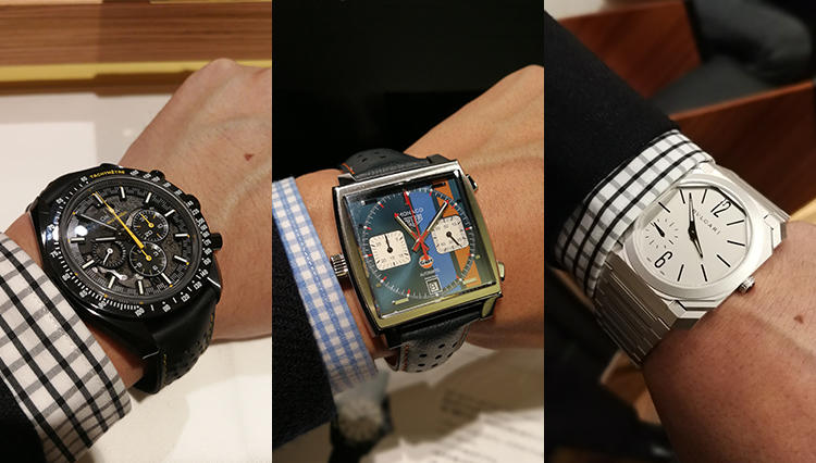 オメガ、タグ・ホイヤー、ブルガリ、ゼニス、取材時の”腕乗せ”カット21