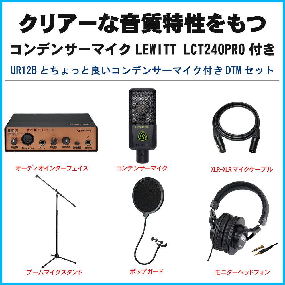 Steinbergオーディオインターフェイス UR12B コンデンサーマイク付