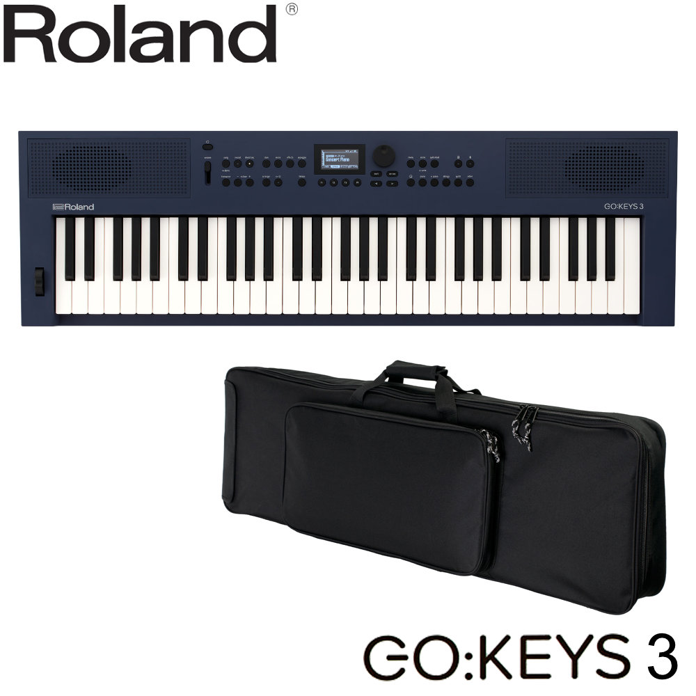 Roland 61鍵盤 電子キーボード GO:KEYS3 ミッドナイトブルー 青系
