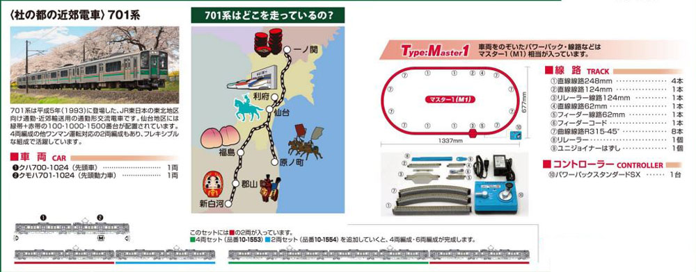 Nゲージスターターセット 杜の都の近郊電車 701系 | KATO(カトー) 10