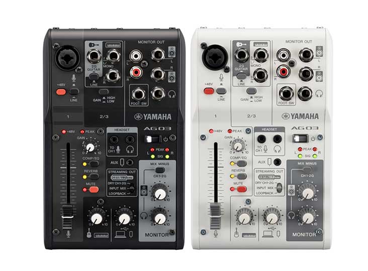 ヤマハがライブストリーミングミキサーAG03MK2をはじめ、USBマイクなど